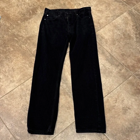 Men’s Levi’s 505 Black Denim 31Wx32L - Picture 2 of 3
